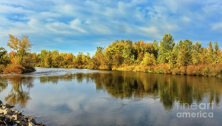 Fall Photograph - Fall Color Along the Payette River by Robert Bales