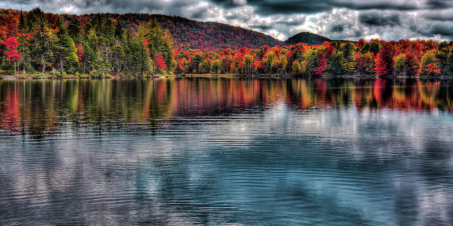 Fall Color on West Lake Photograph by David Patterson