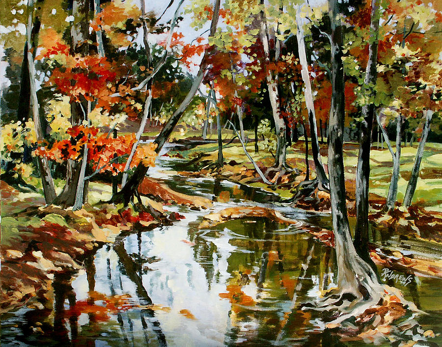 Fall Colors 3 Painting by Rae Andrews