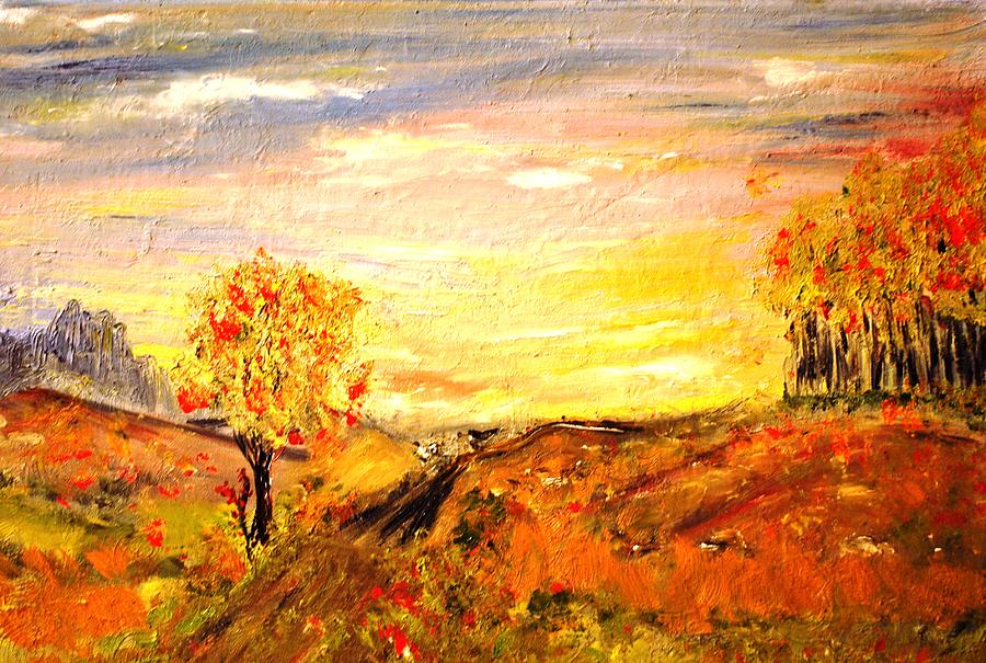 Fall Colors Painting by Evelina Popilian
