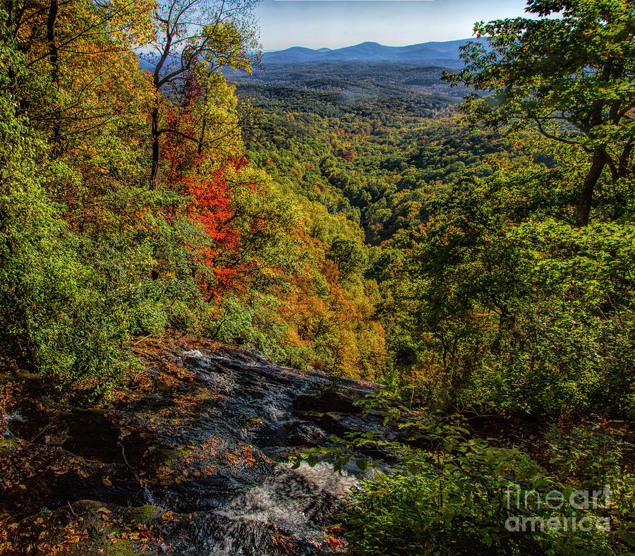 Fall Colors from the Top of Amicolola Falls Photograph by Barbara Bowen