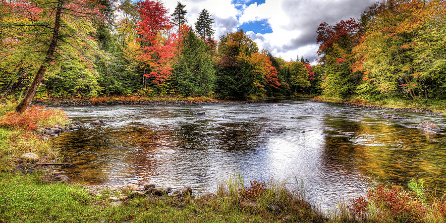 Fall Colors on the Moose River Photograph by David Patterson