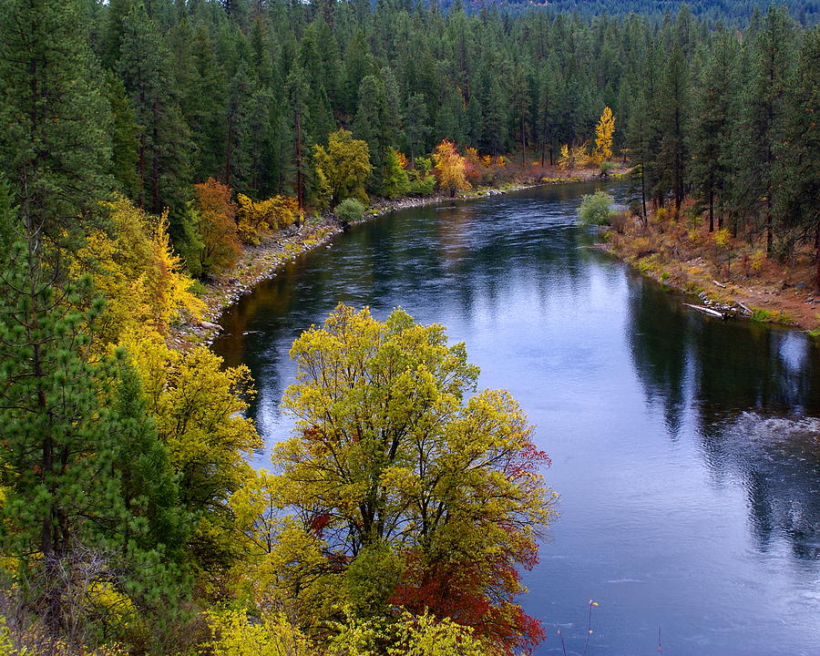 Fall Colors on the River Photograph by Ben Upham III