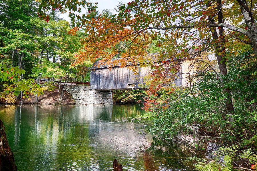 Fall Colors Over The Babs Covered Bridge Photograph
