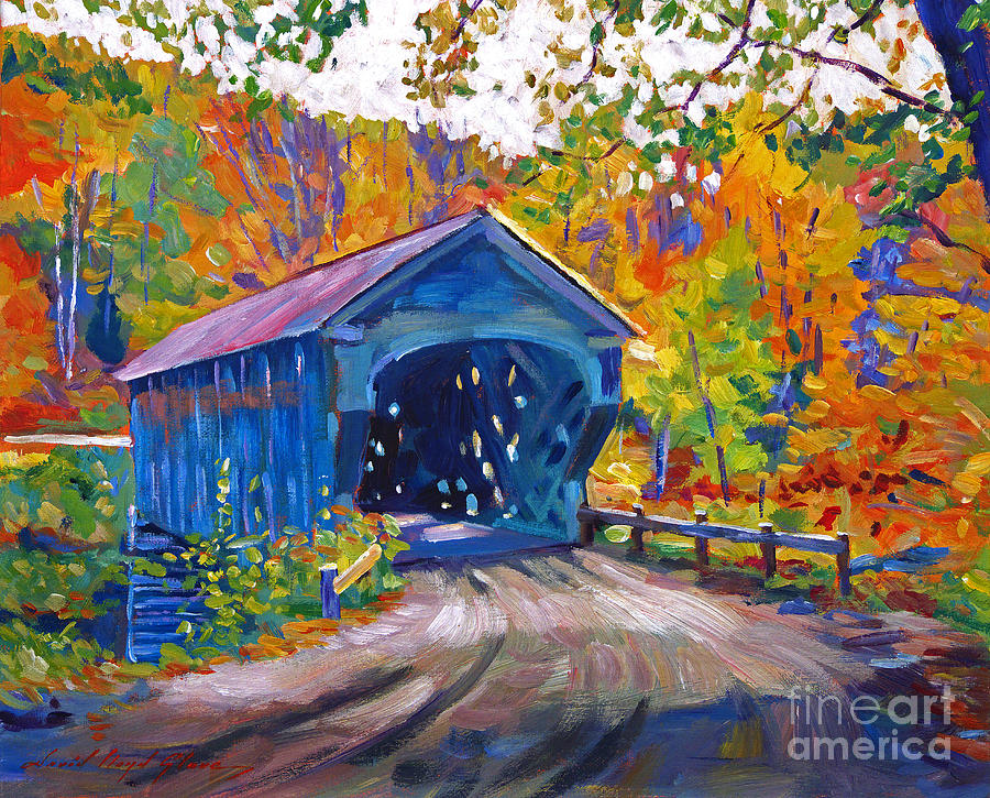 Nature Painting - Fall Comes to Downer Vermont by David Lloyd Glover