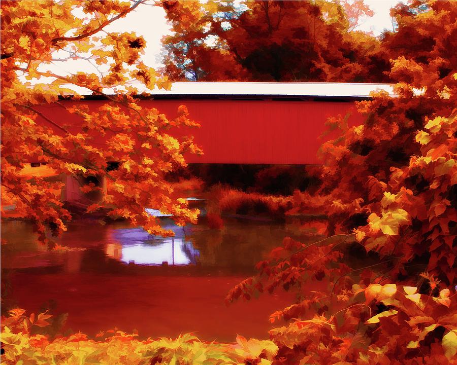 Fall Covered Bridge by John Feiser Fall Covered Bridge by John Feiser