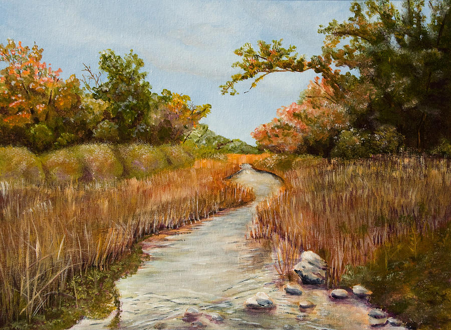 Fall Creek Painting by Dorothy Riley