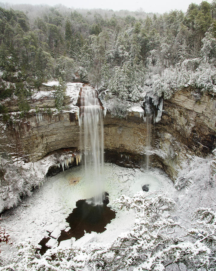 Fall Creek Falls in the Snow Photograph by Stanton Tubb | Fine Art America