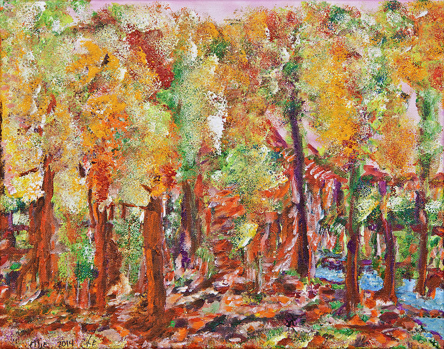 Landscape Painting - Fall by Ellie Sorkin