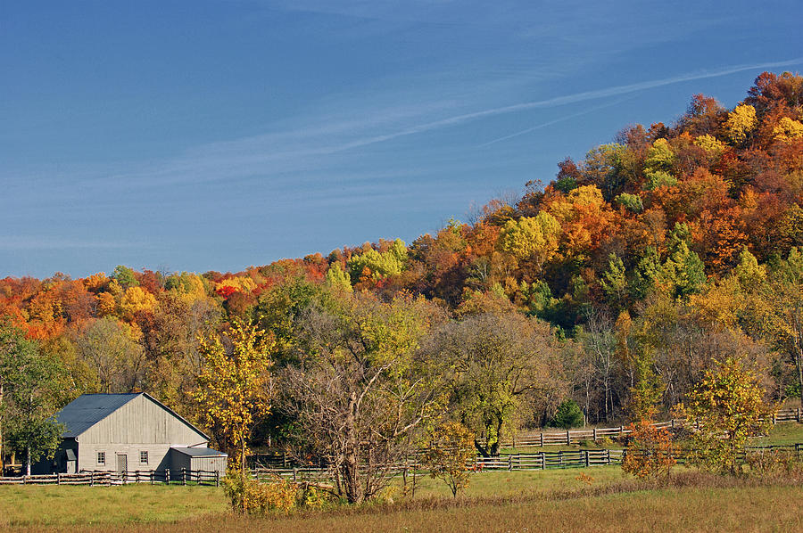 Fall Farmyard Photograph by Maria Keady - Fine Art America