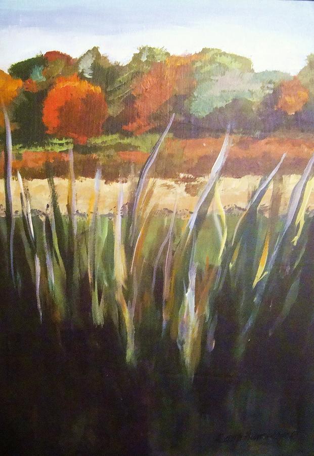 Fall Fields Painting by Edith Hunsberger