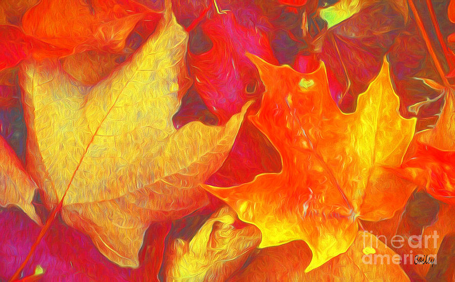 Fall Fire Painting by Steve Bailey