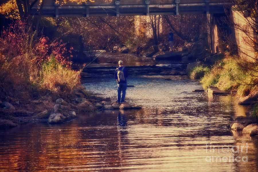 Fall Fishing - version 2 Photograph by Mary Machare