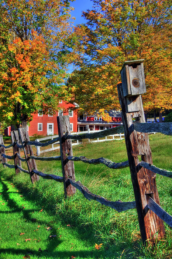 Fall Foliage Country Scene - New England Photograph by Joann Vitali