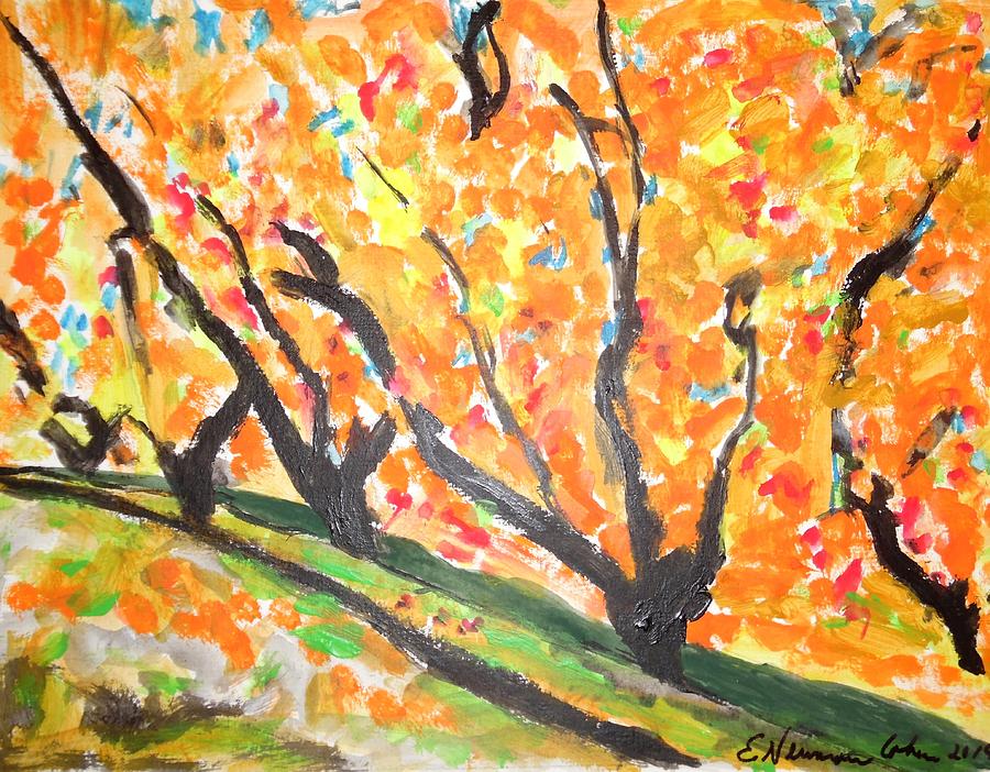 Fall Painting - Fall Foliage by Esther Newman-Cohen