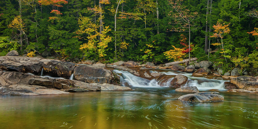 Fall Foliage in Autumn along Swift River in New Hampshire Photograph by Ranjay Mitra