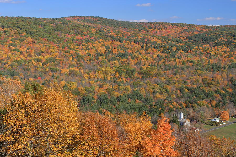 Fall Foliage on the Appalachian Trail Tyringham Cobble Photograph by John Burk