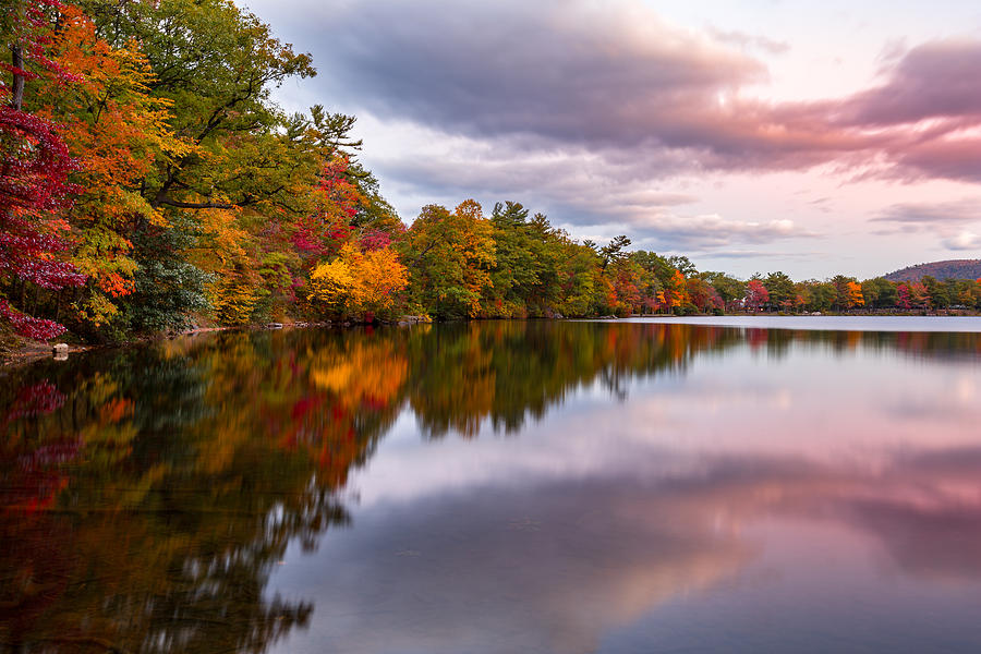 Fall foliage reflection Photograph by Mihai Andritoiu