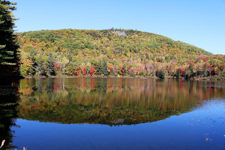 Autumn Foliage Reflection on Harvey Pond Maine Photograph by GinA ...