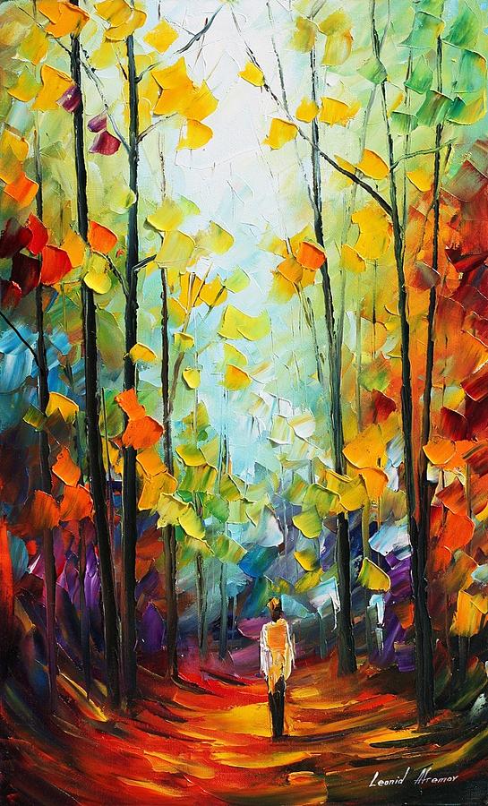 Fall Forest Painting by Leonid Afremov | Fine Art America