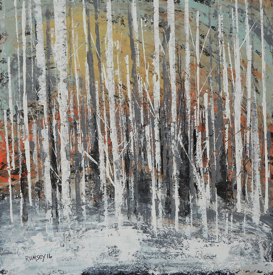 Fall Forest Painting by Rhodes Rumsey
