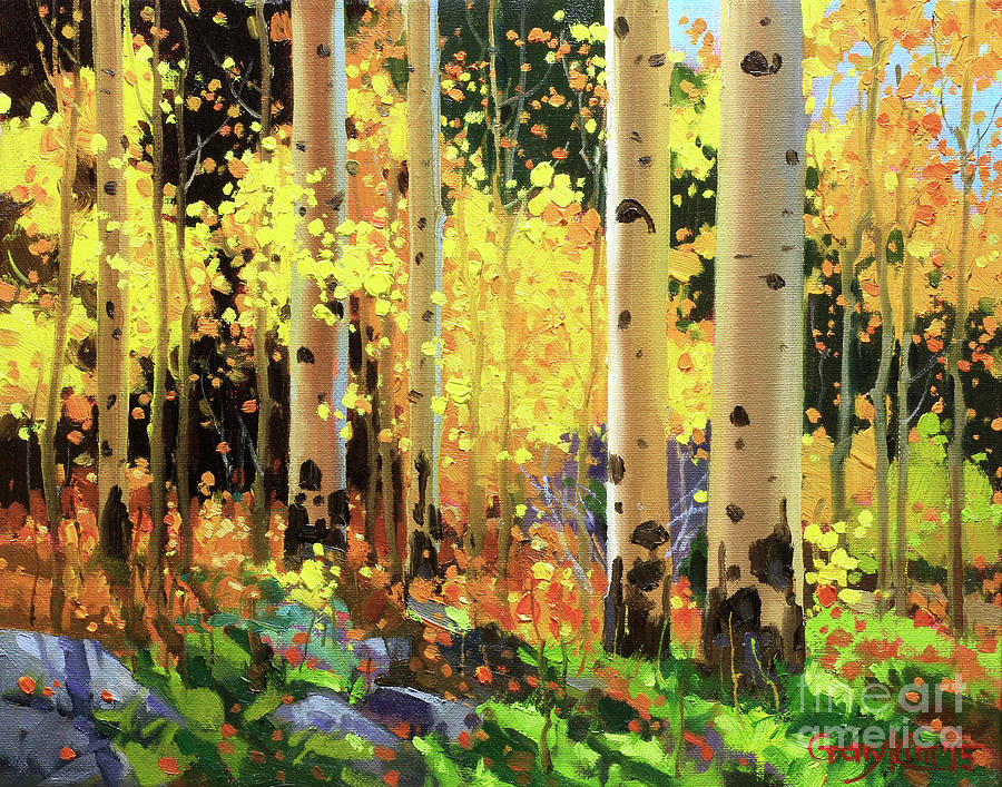 Fall Forest Symphony I Painting by Gary Kim
