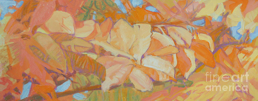Fall Painting - Fall Gold Pinwheel by Phyllis Rosenberg