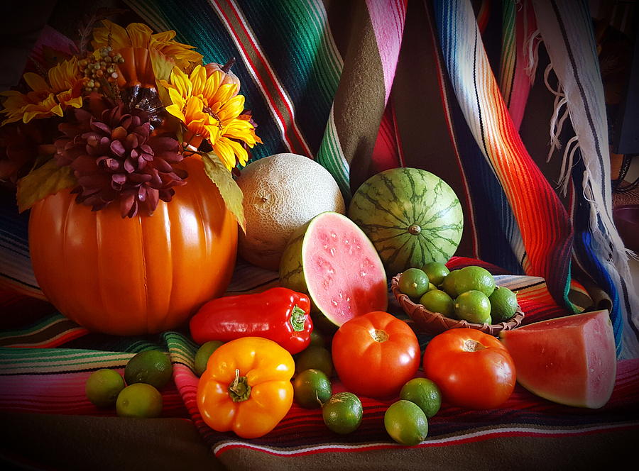 Pumpkin Painting - Fall Harvest Still Life by Marilyn Smith