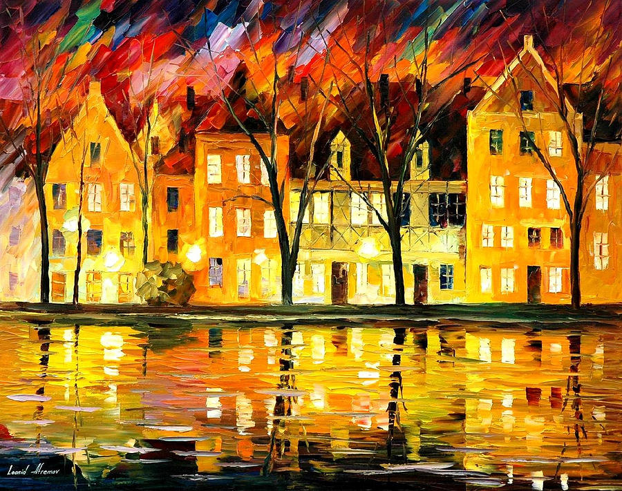 Fall In Germany - PALETTE KNIFE Oil Painting On Canvas By Leonid ...