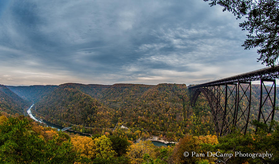 Fall in New River Gorge Photograph by Pam DeCamp