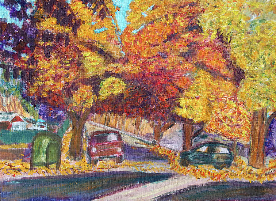 Fall in Santa Clara Painting by Carolyn Donnell