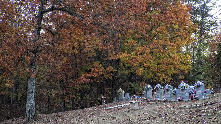 Fall in the Cemetery Photograph by George Taylor