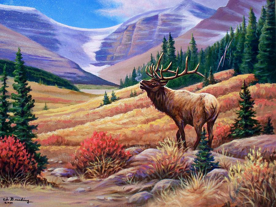 Fall in the Rockies Painting by Ed Breeding