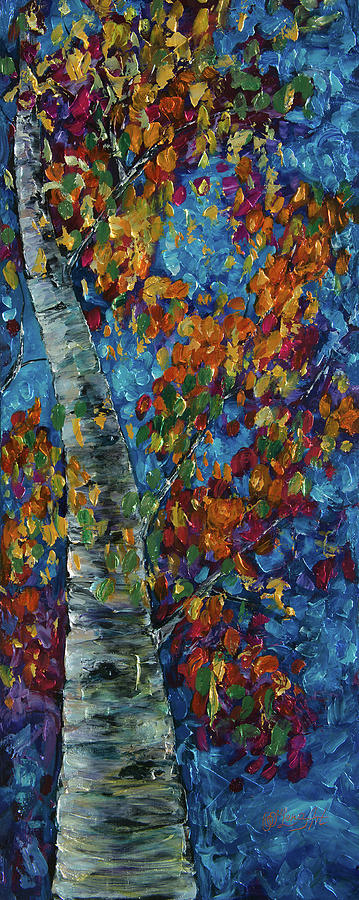 Fall in the Rockies Painting by Lena Owens - OLena Art Vibrant Palette Knife and Graphic Design