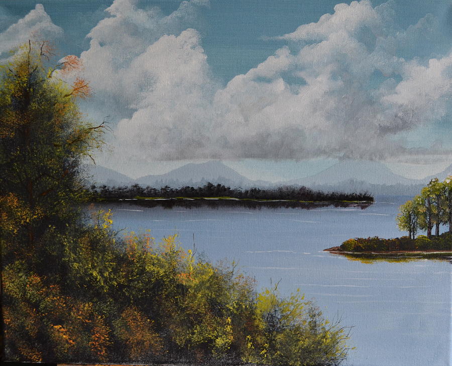 Fall Lake Painting by Martin Schmidt