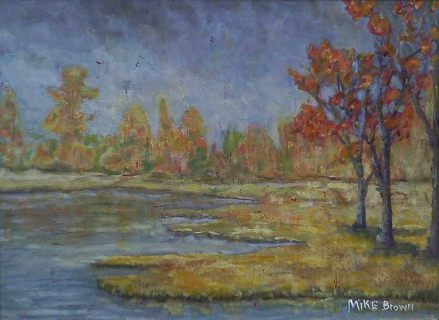 Fall Lake Painting By Michael Lynn Brown - Fine Art America