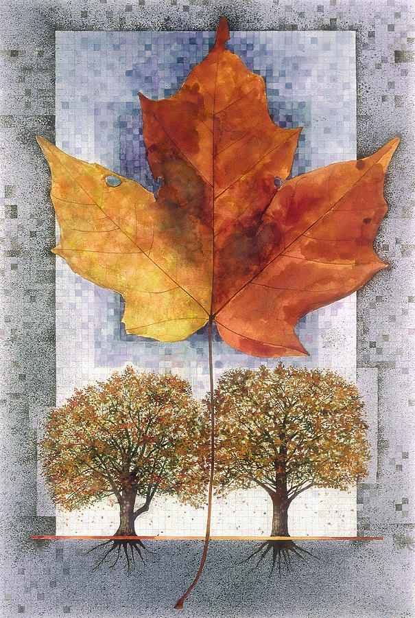 Fall Leaf Painting by John Dyess