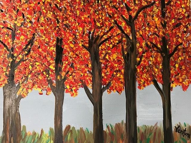 Fall leaves Painting by Clare Ventura