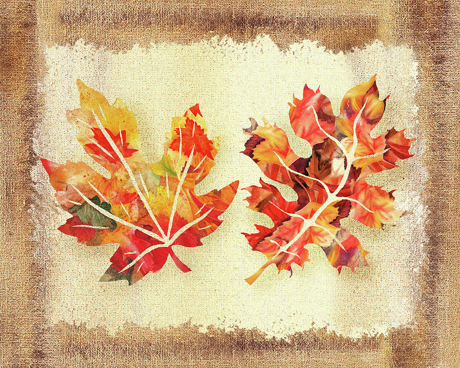 Fall Painting - Fall Leaves Collection by Irina Sztukowski