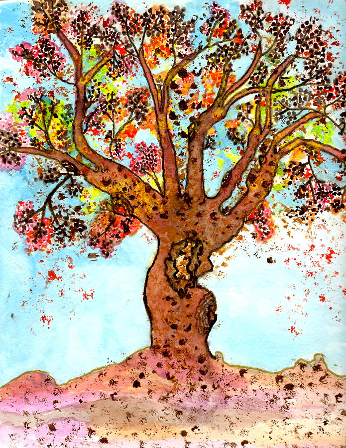 Fall Leaves Painting by Connie Valasco