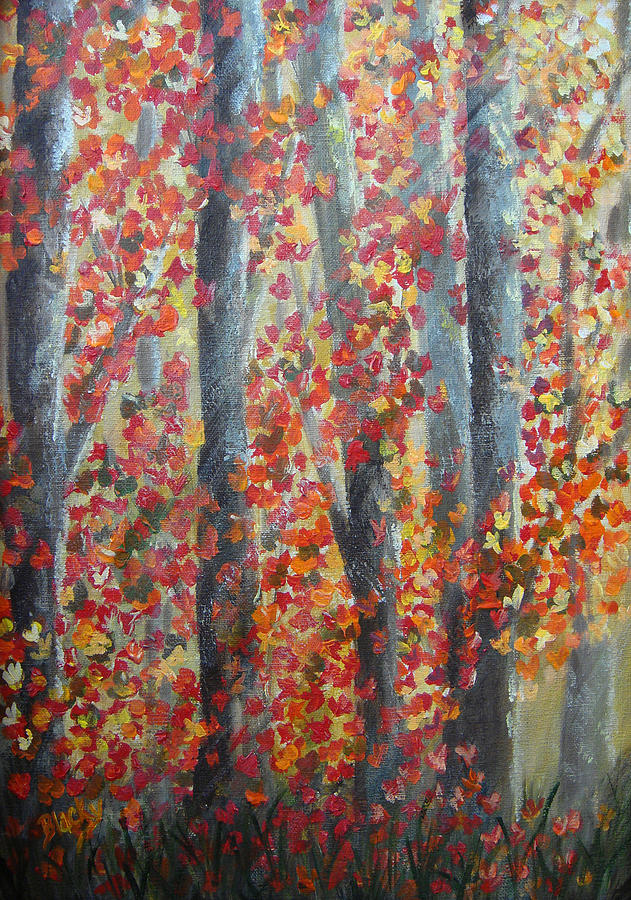 Fall Leaves Painting by Donna Blackhall