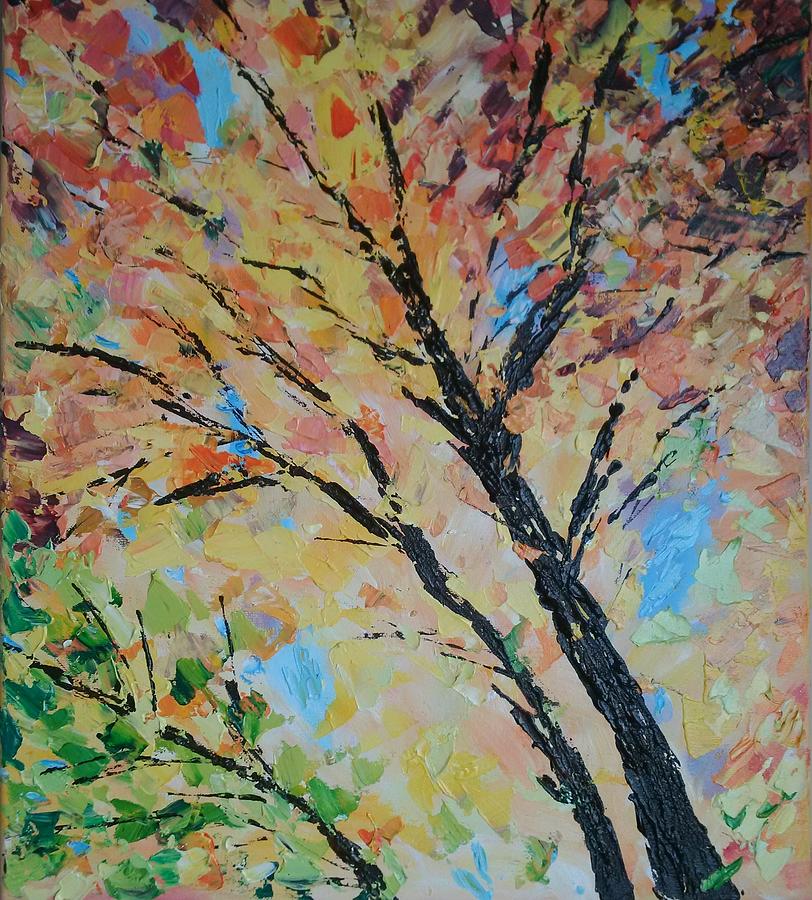 Fall Leaves Painting by Lynne McQueen