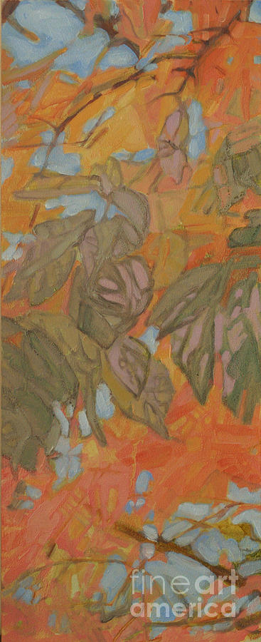 Oak Leaves Painting - Fall Leaves vertical by Phyllis Rosenberg