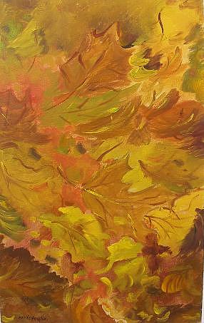 Fall Painting by Miroslaw  Chelchowski