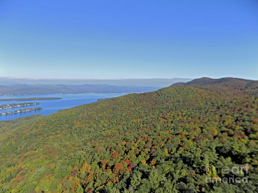Mountain Photograph - Fall Mountain Lake George by Tanya Hamell