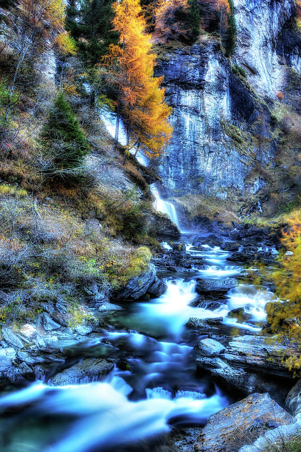 Fall mountain stream Photograph by Roberto Pagani