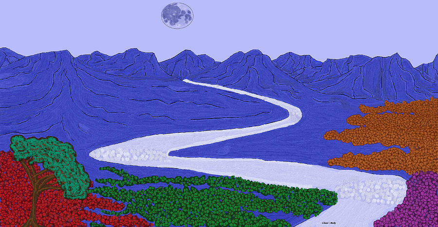 Mountain Digital Art - Fall Mountains by Chante Moody