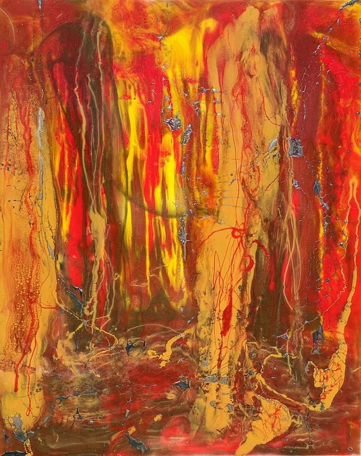Fall On Fire Flames Painting
