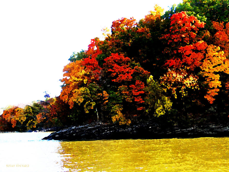 Fall on Grand Lake Digital Art by Susan Vineyard