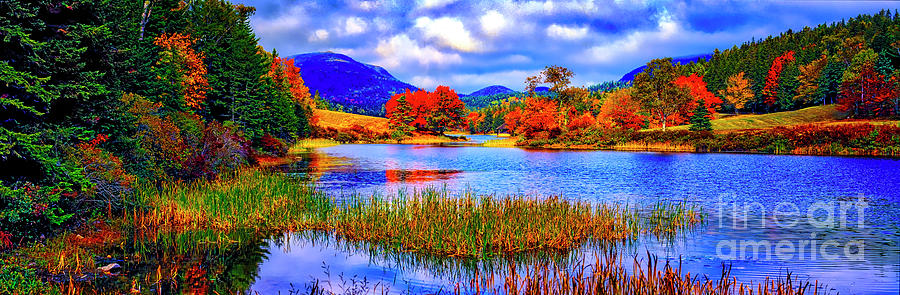 Fall On Long Pond Acadia National Park Maine  Photograph by Tom Jelen